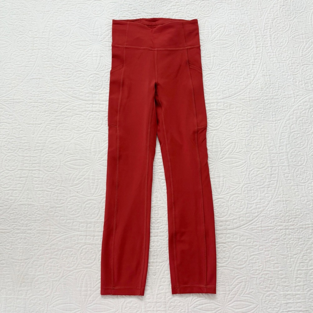 Lululemon Invigorate High-Rise Crop Leggings 23" Inseam, Cayenne Sz 2